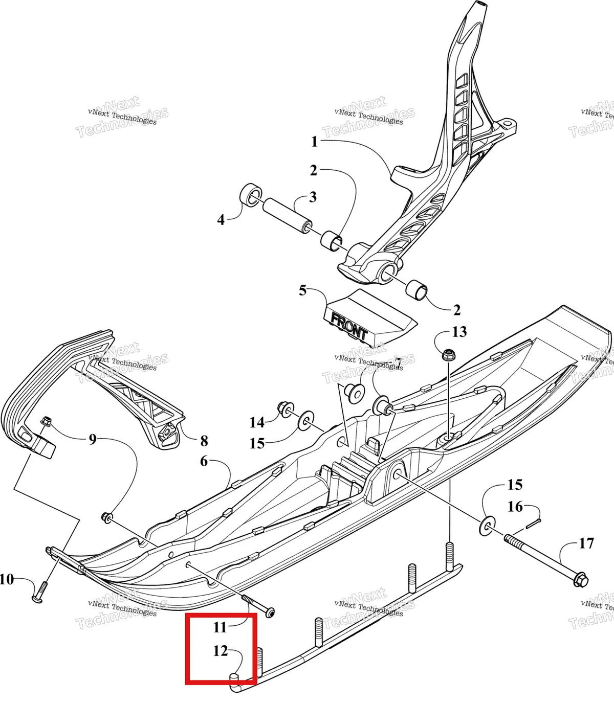 Деталь 0703-871 на схеме узла G8 BLACK DUSK PURPLE CANADA (S2026CMJCRCNP) Ski And Spindle Assembly