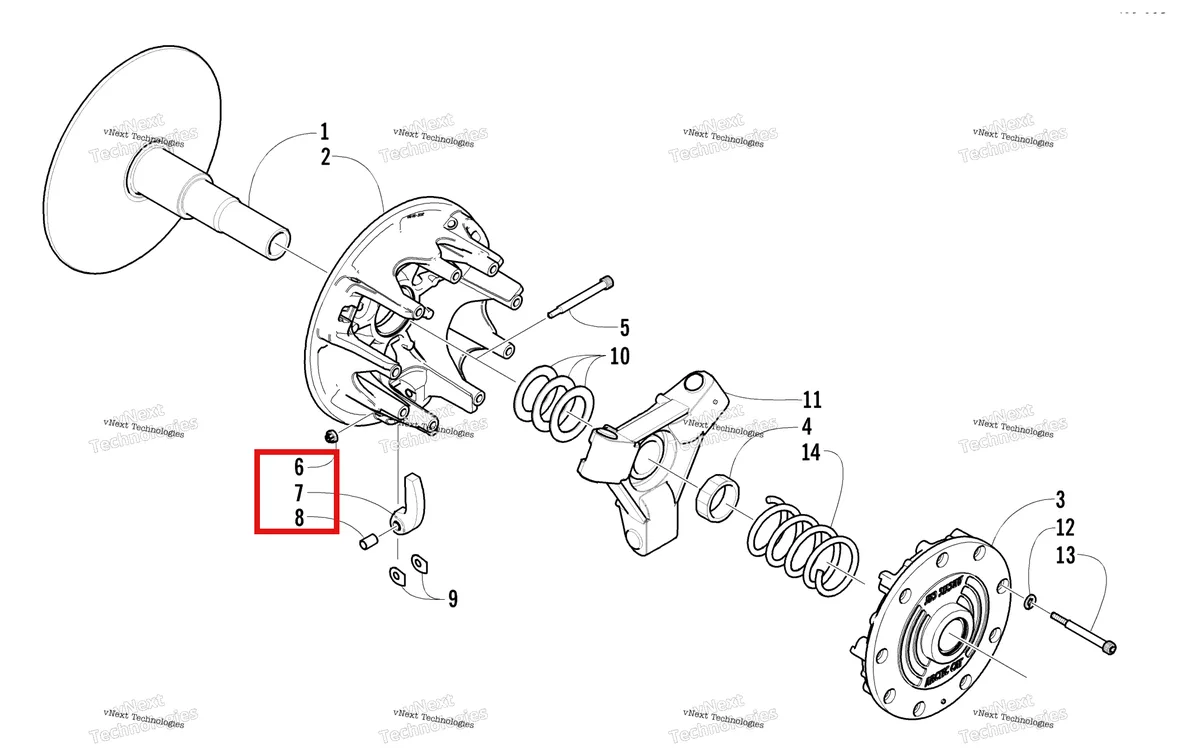 Деталь 0746-592 на схеме узла Drive Clutch