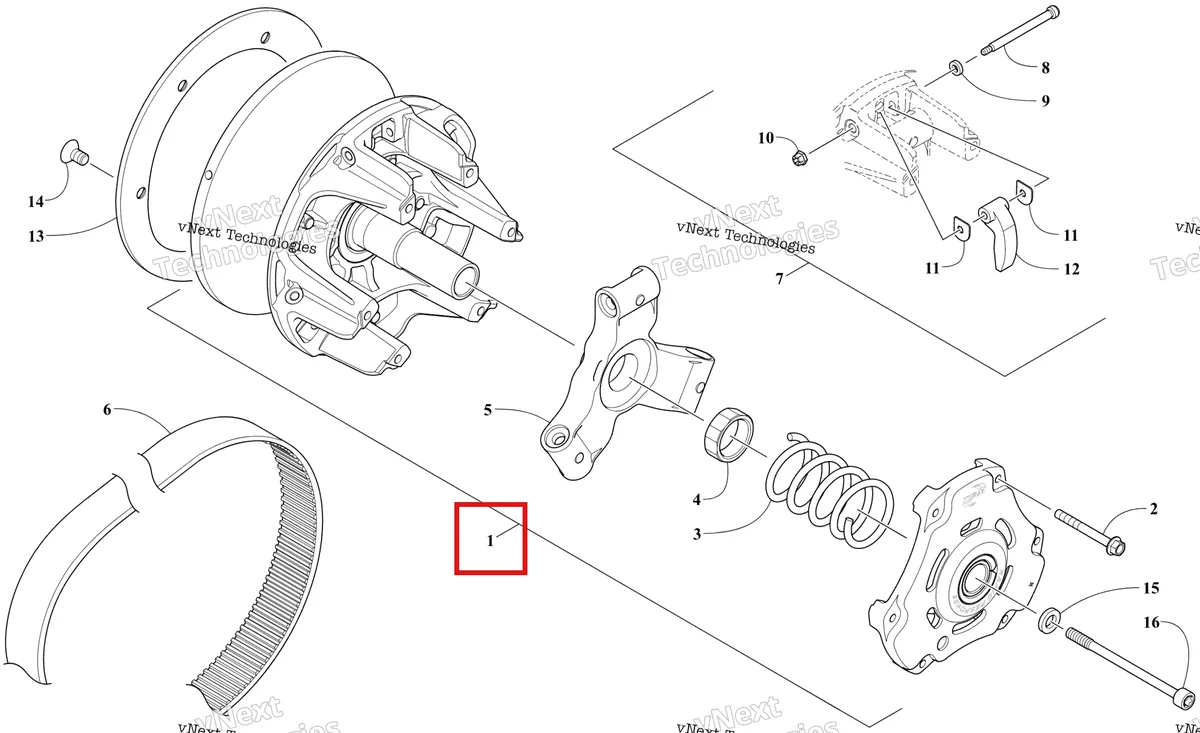 Деталь 0746-885 на схеме узла Drive Clutch