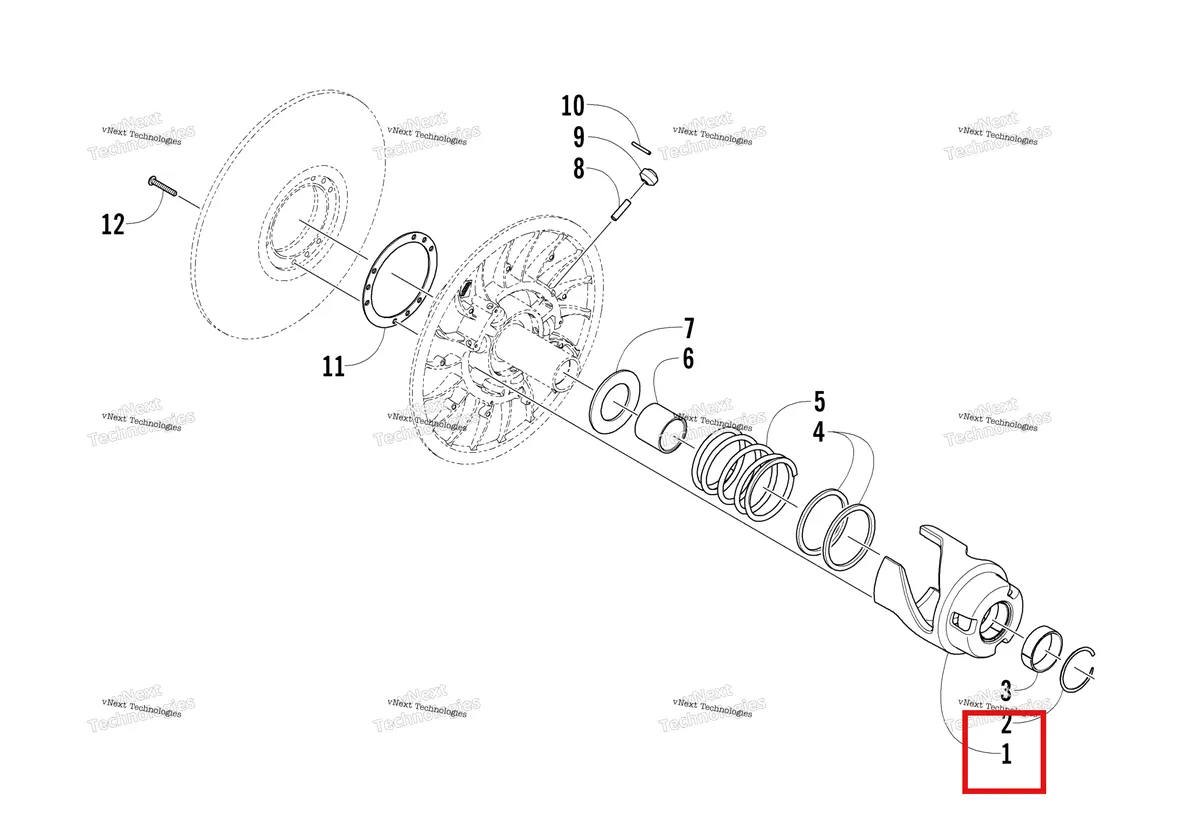 Деталь 0748-662 на схеме узла Driven Clutch