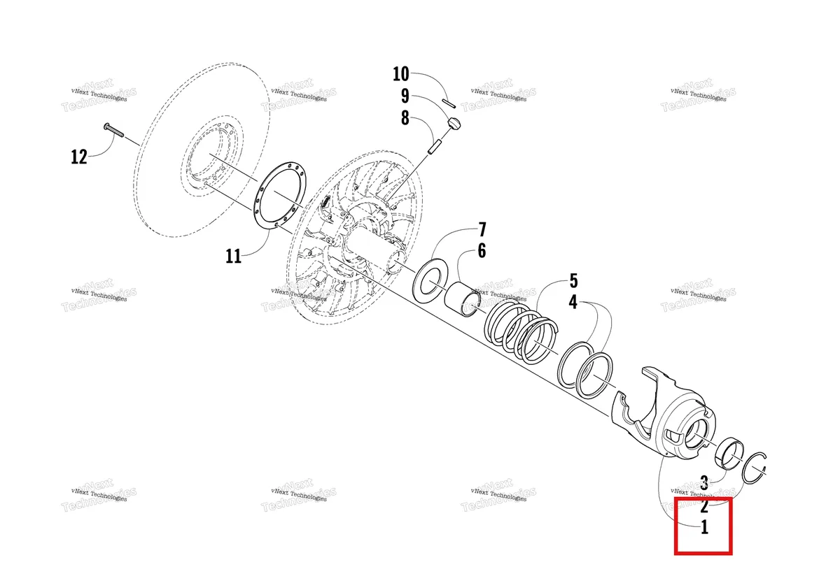 Деталь 0748-700 на схеме узла Driven Clutch