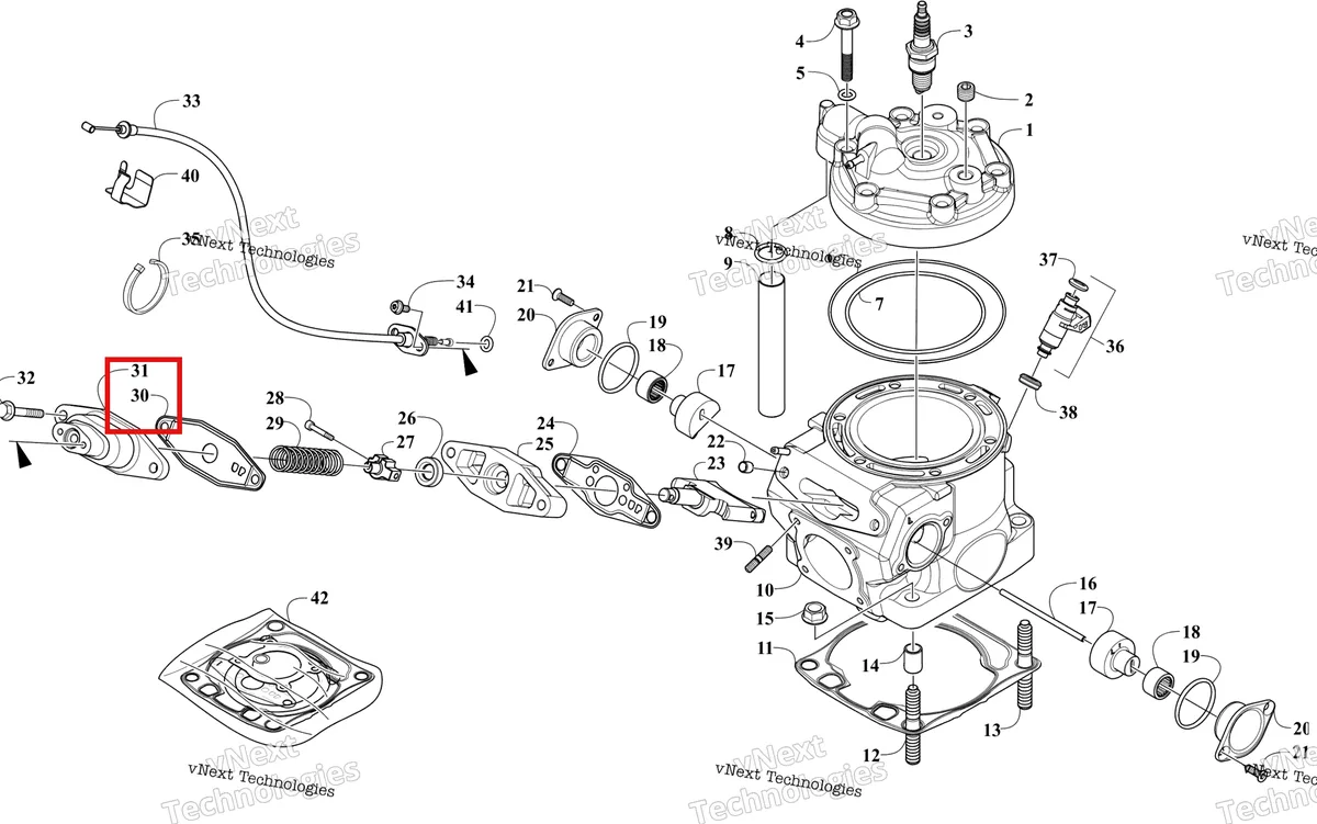 Деталь 0930-010 на схеме узла Cylinder And Head Assembly