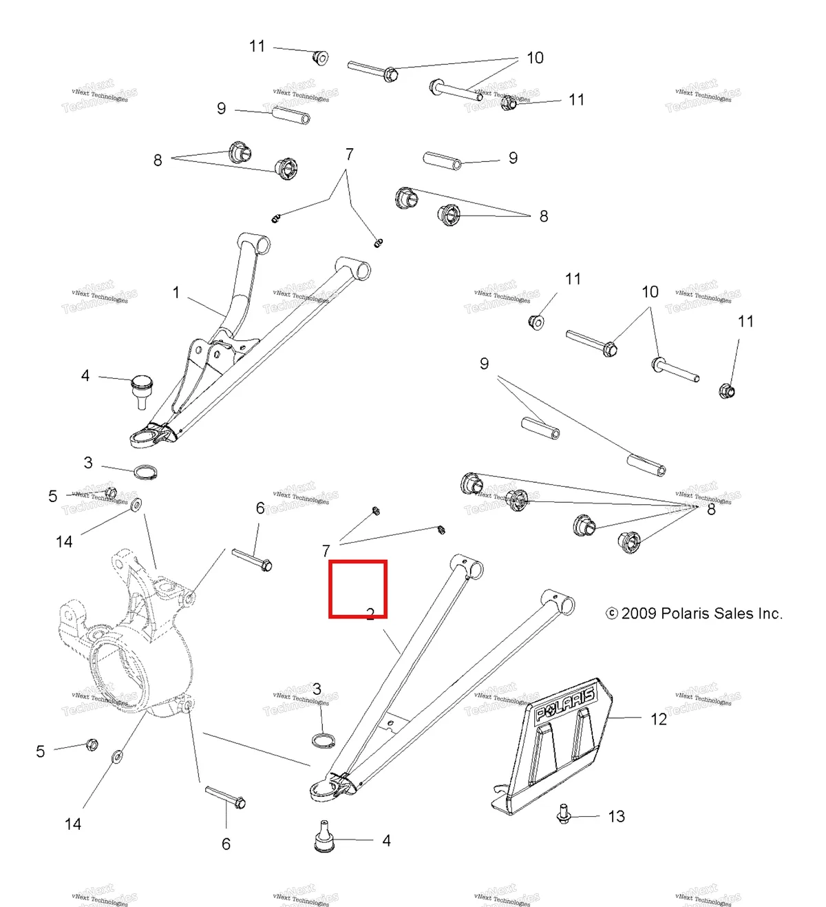 Деталь 1018195-067 на схеме узла Suspension, Front Aarms