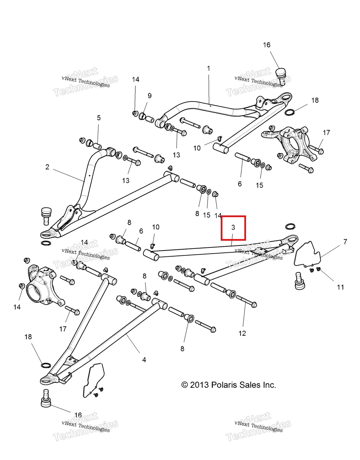 Деталь 1018826-293 на схеме узла Suspension, Front Control Arms