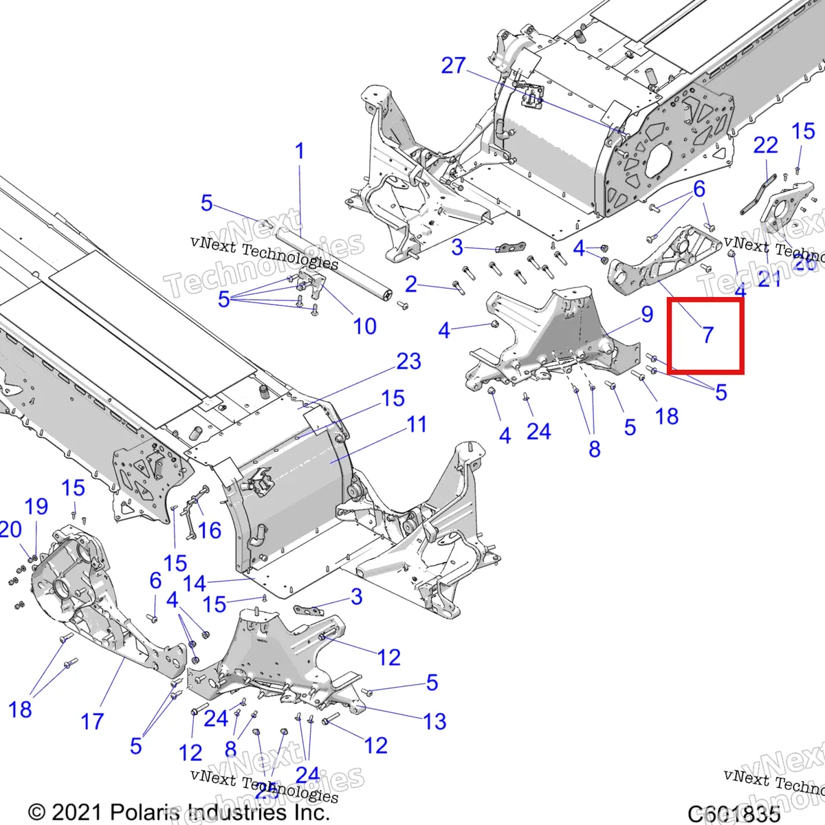 Деталь 1019183 на схеме узла Chassis, Bulkhead Asm