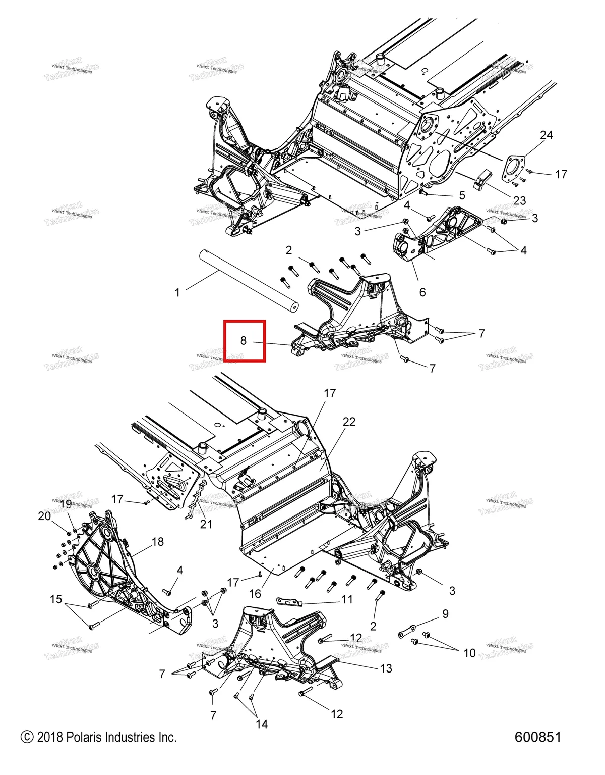 Деталь 1019665 на схеме узла Chassis, Bulkhead Asm. All Options