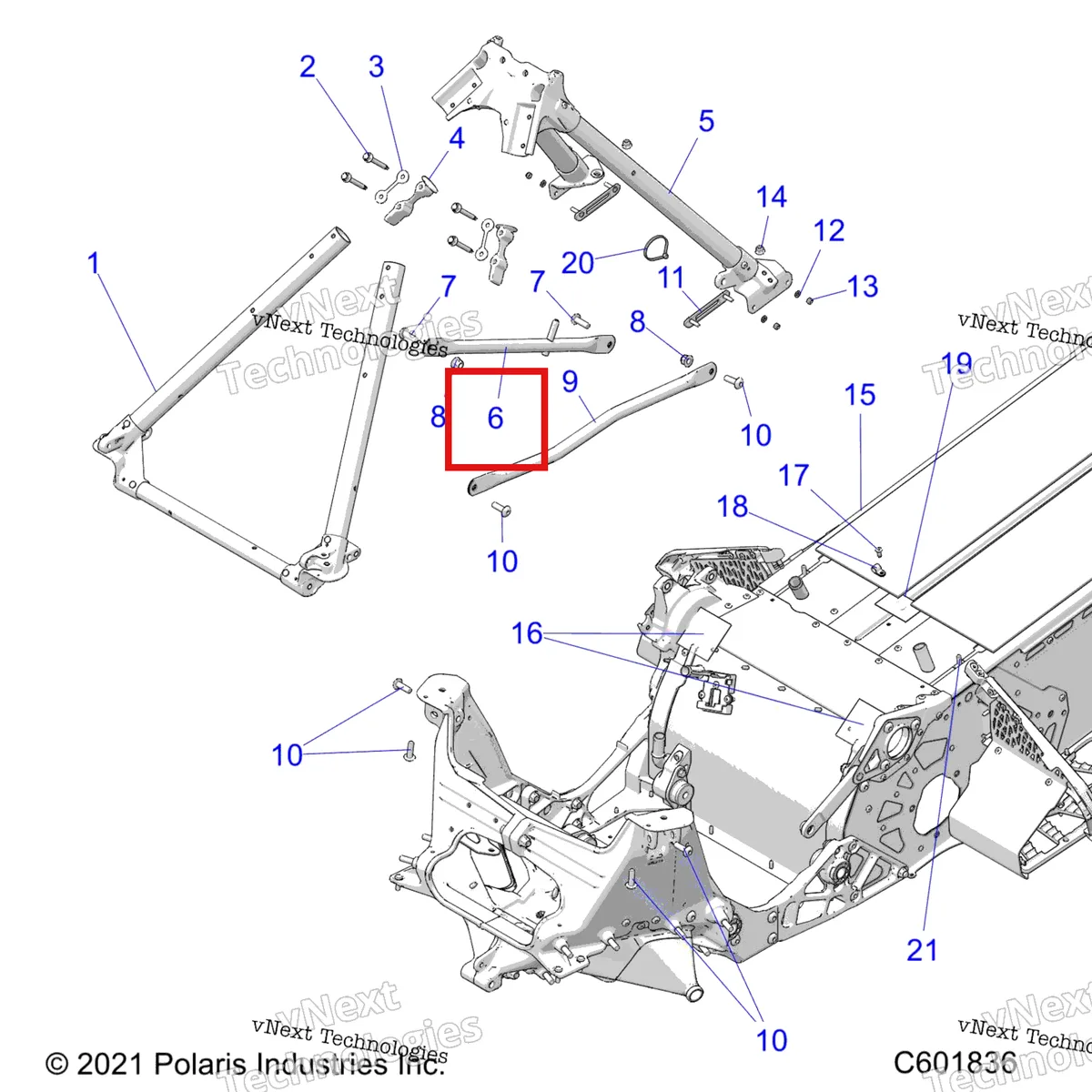 Деталь 1019861-067 на схеме узла Chassis, Chassis Asm. & Over Structure