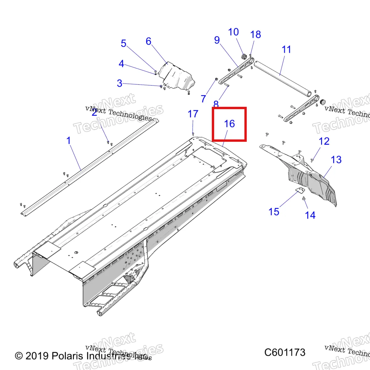Деталь 1021963 на схеме узла 2022 Polaris 850 RMK PRO 155 2.75