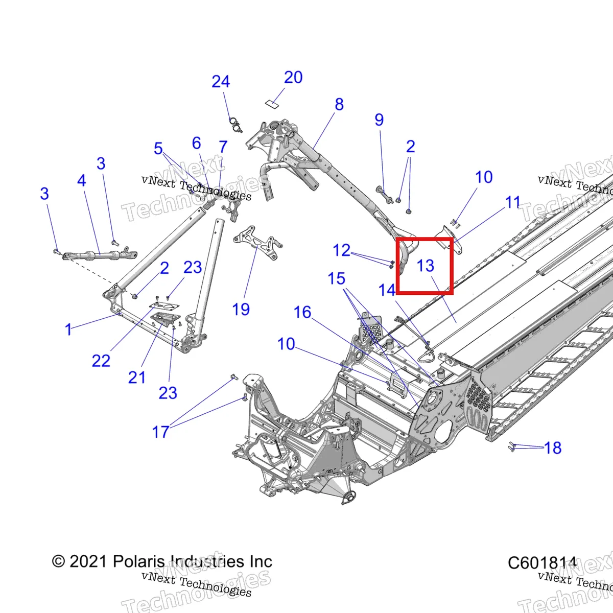 Деталь 1023158-647 на схеме узла Chassis, Chassis Asm. & Over Structure All Options