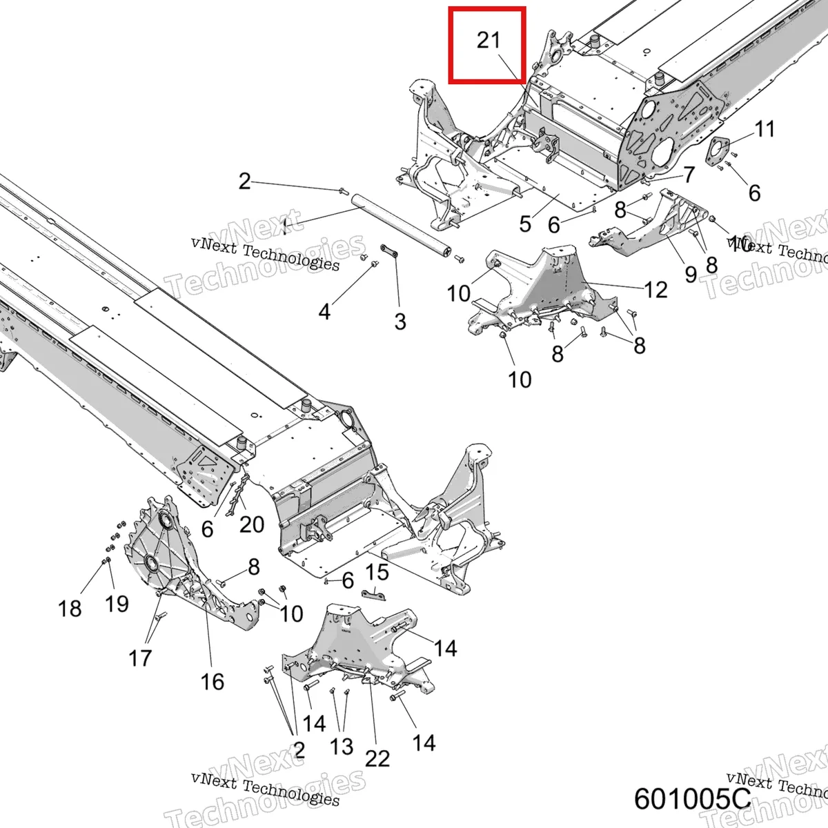 Деталь 1023782 на схеме узла 2022 Polaris 850 RMK PRO 155 2.75