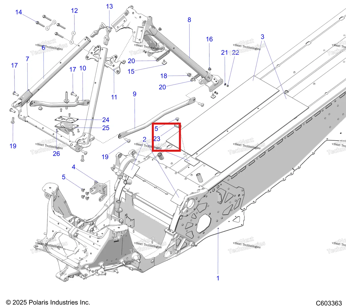 Деталь 1025902-067 на схеме узла Chassis, Chassis & Over Structure