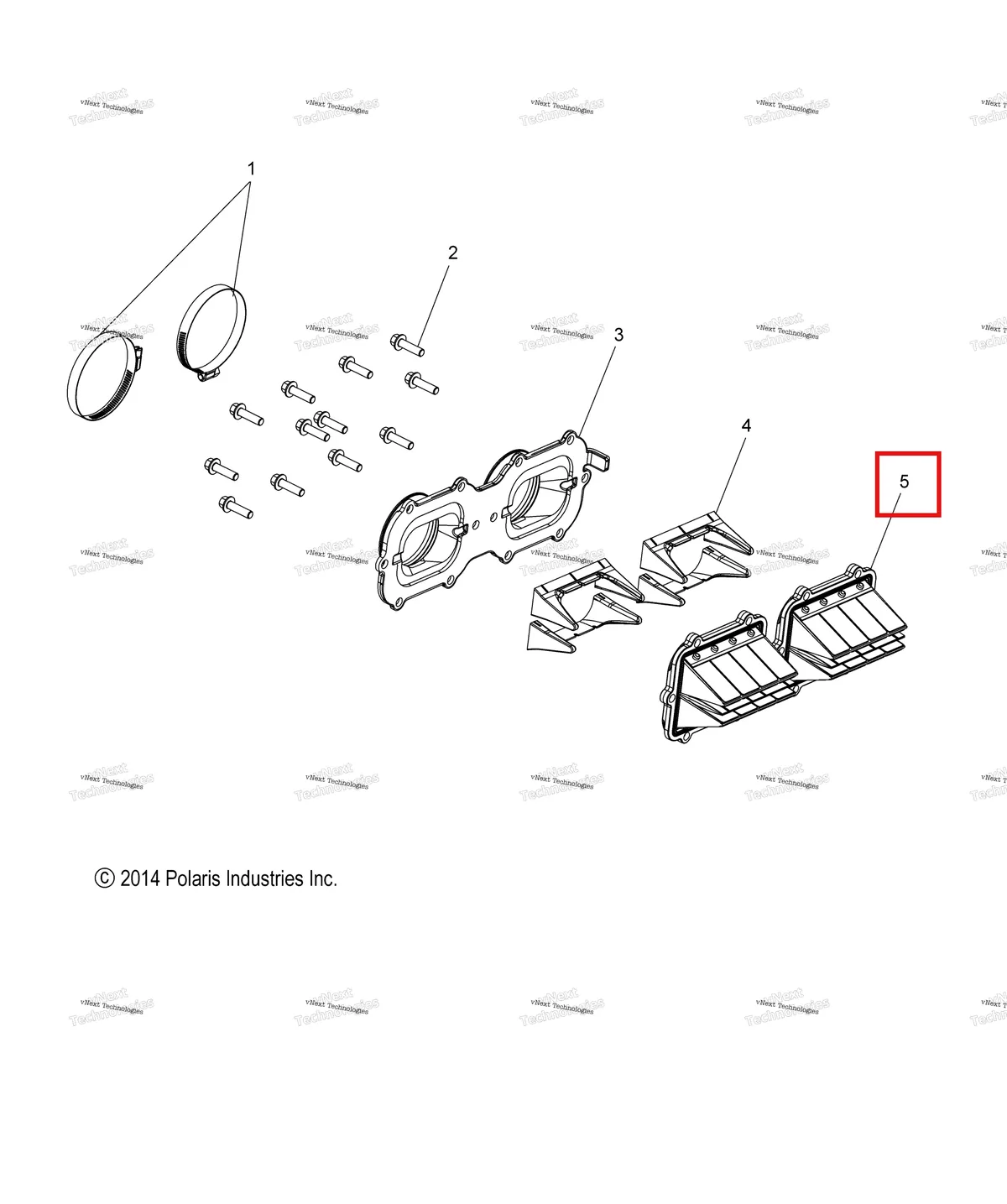 Деталь 1202698 на схеме узла Engine, Reed Valve & Throttle Body Adaptor