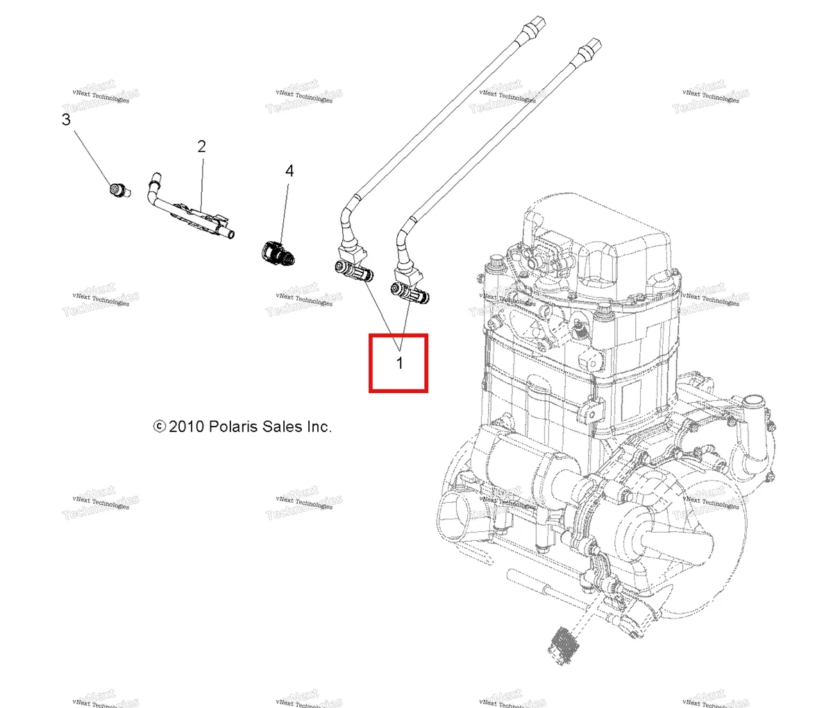 Деталь 1202863 на схеме узла Engine, Fuel Injector