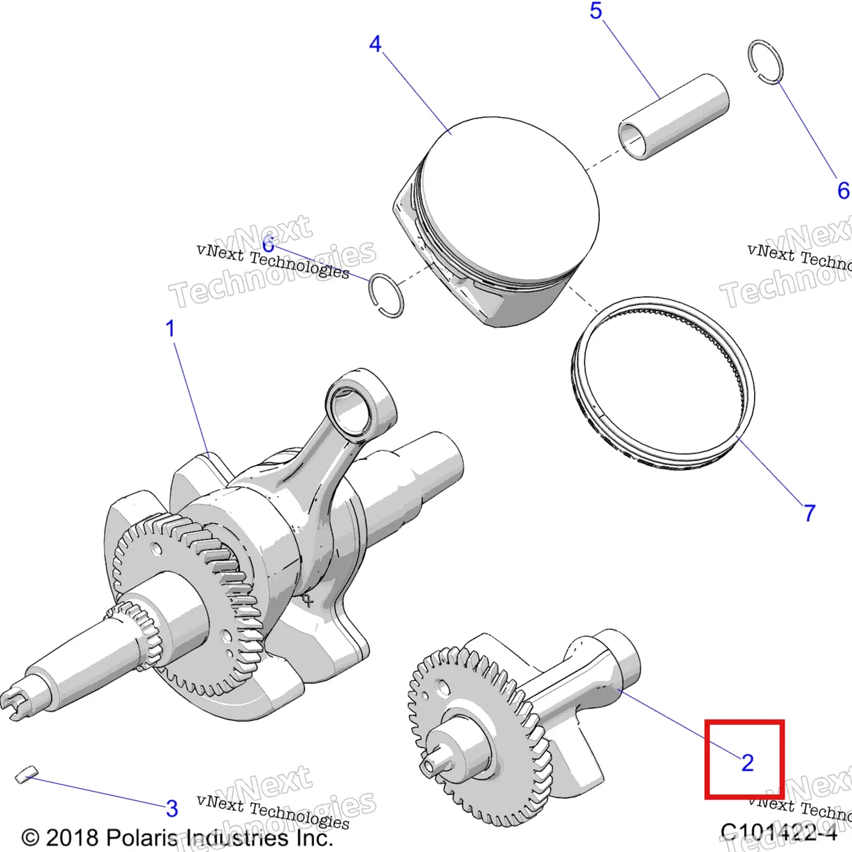 Деталь 1204515 на схеме узла Engine, Crankshaft, Piston & Balance Shaft
