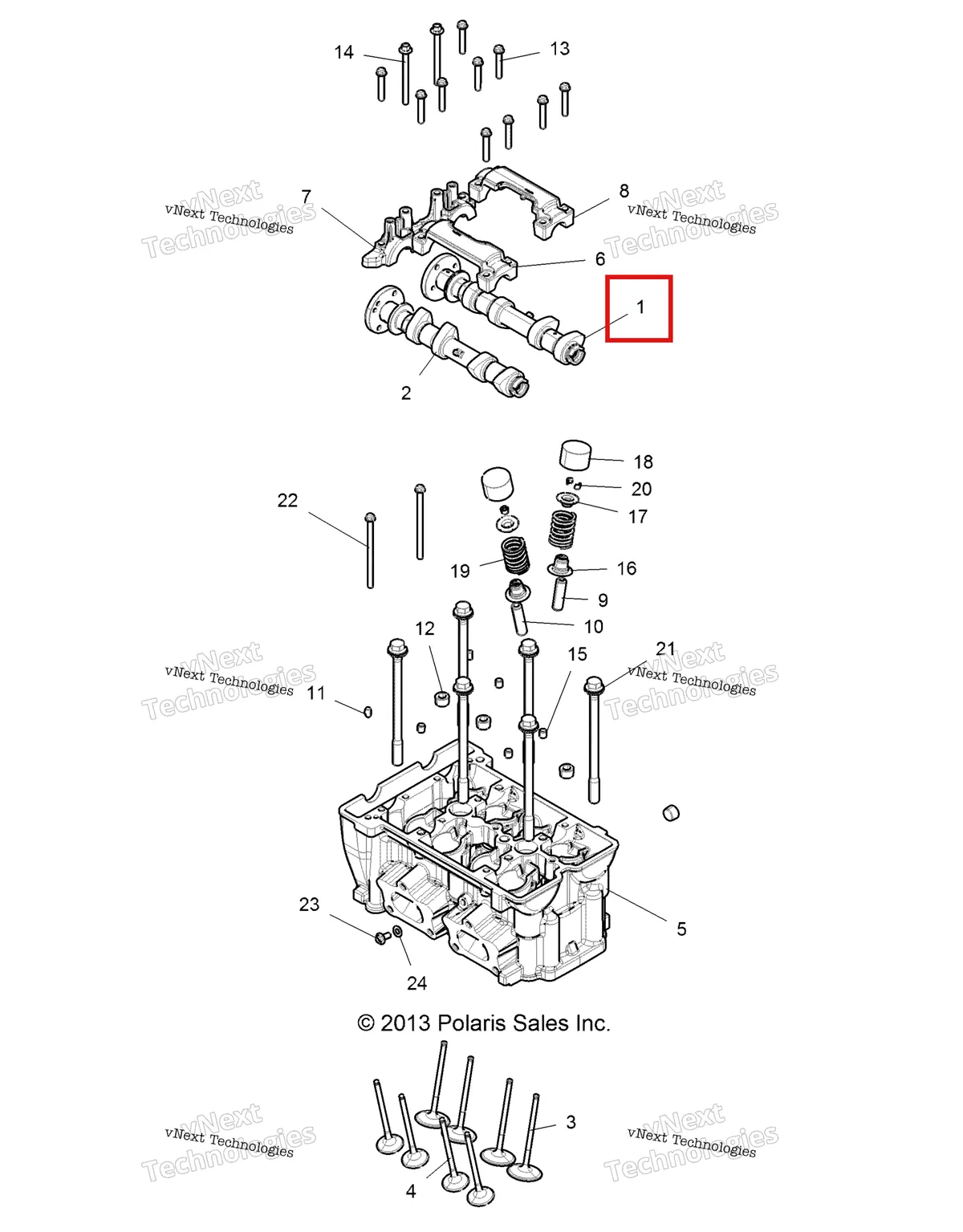 Деталь 1204784 на схеме узла Engine, Cylinder Head And Valves