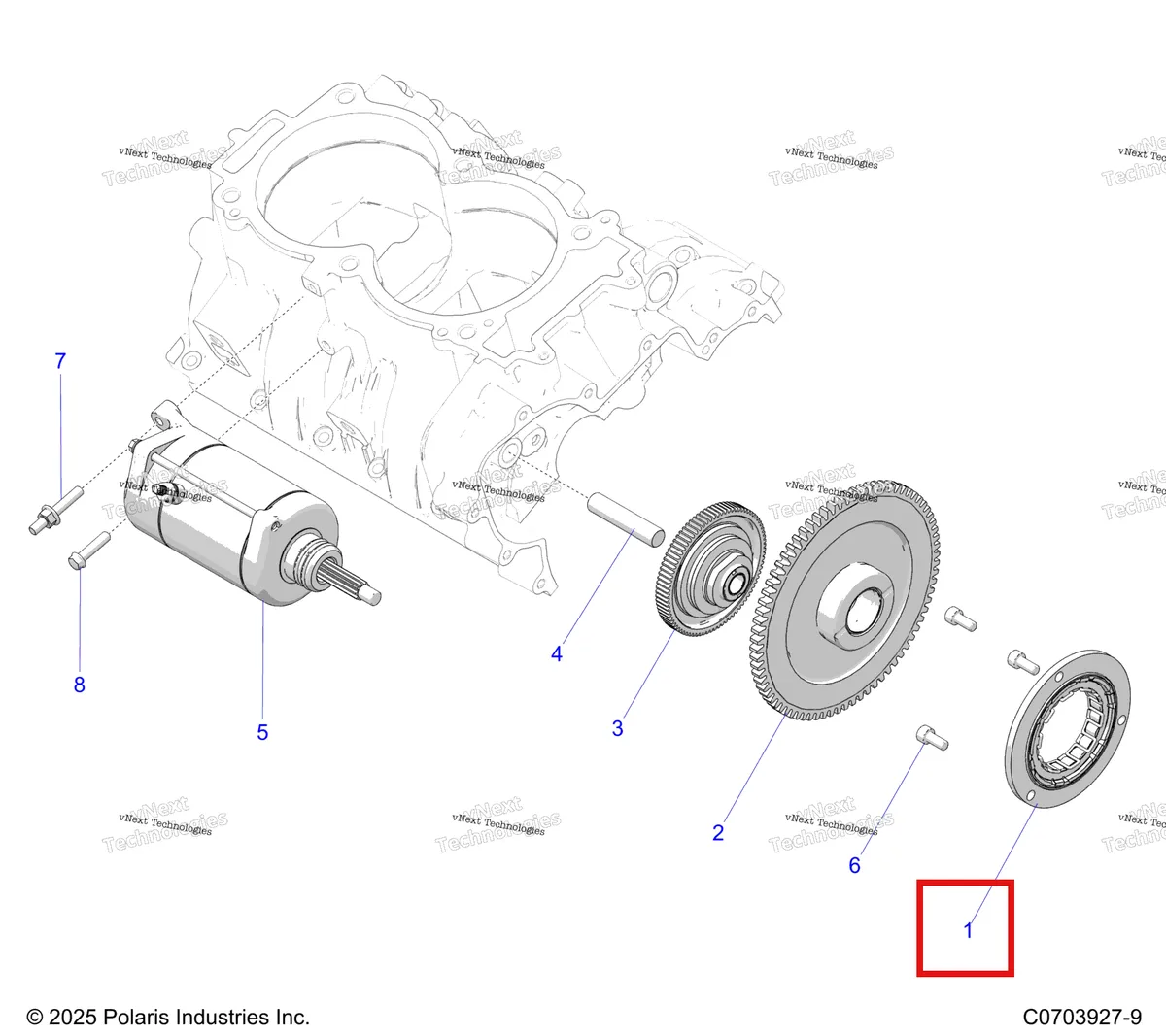 Деталь 1205021 на схеме узла Engine, Starter