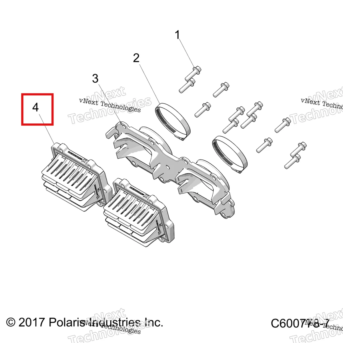 Деталь 1205639 на схеме узла 2022 Polaris 850 RMK PRO 155 2.75