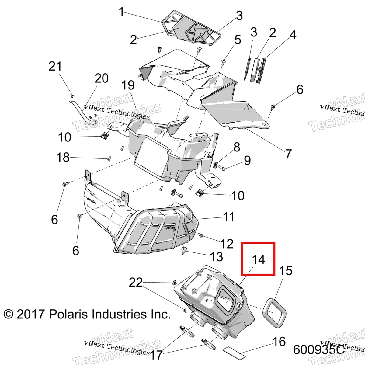 Деталь 1205669 на схеме узла 2022 Polaris 850 RMK PRO 155 2.75