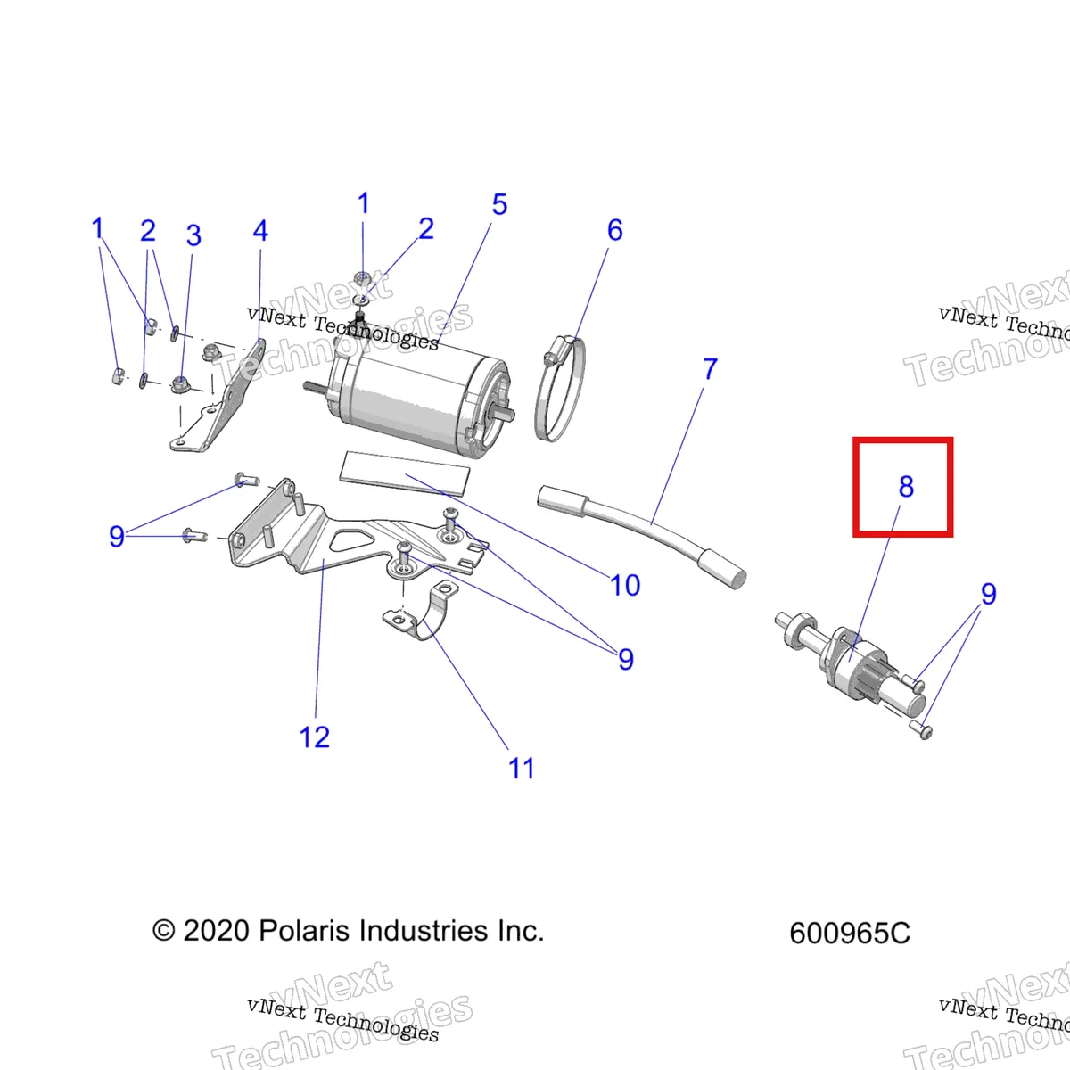 Деталь 1205959 на схеме узла Engine, Starter Motor