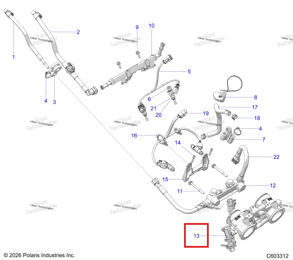 Деталь 1209157 на схеме узла Fuel System, Rail, Lines & Throttle Body S27tfm8m