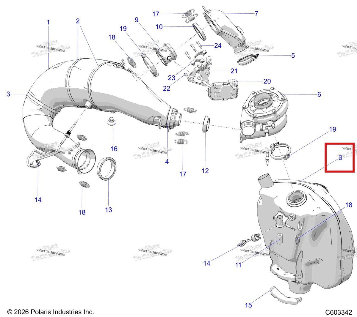 Деталь 1263873-029 на схеме узла Engine, Exhaust System And Turbo
