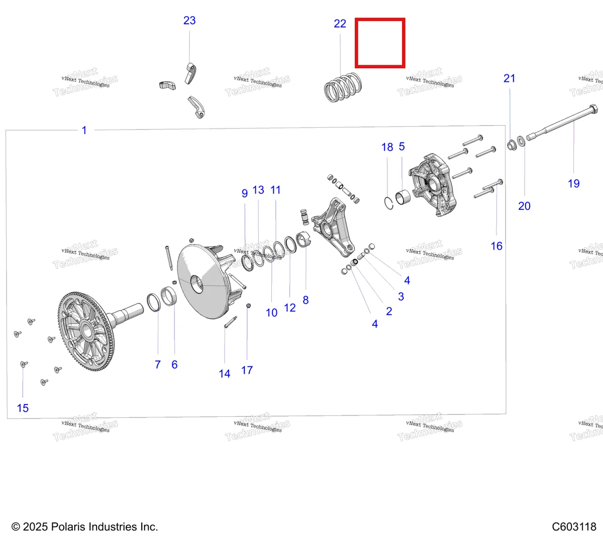 Деталь 1321586 на схеме узла Drive Train, Clutch, Primary