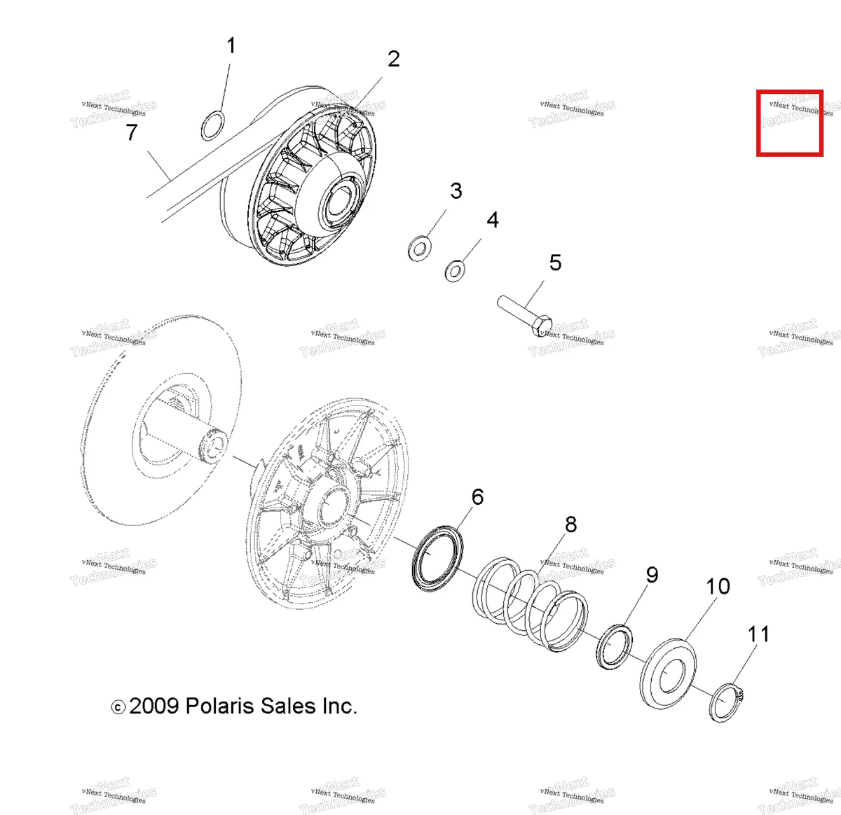 Деталь 1322875 на схеме узла Drive Train, Secondary Clutch