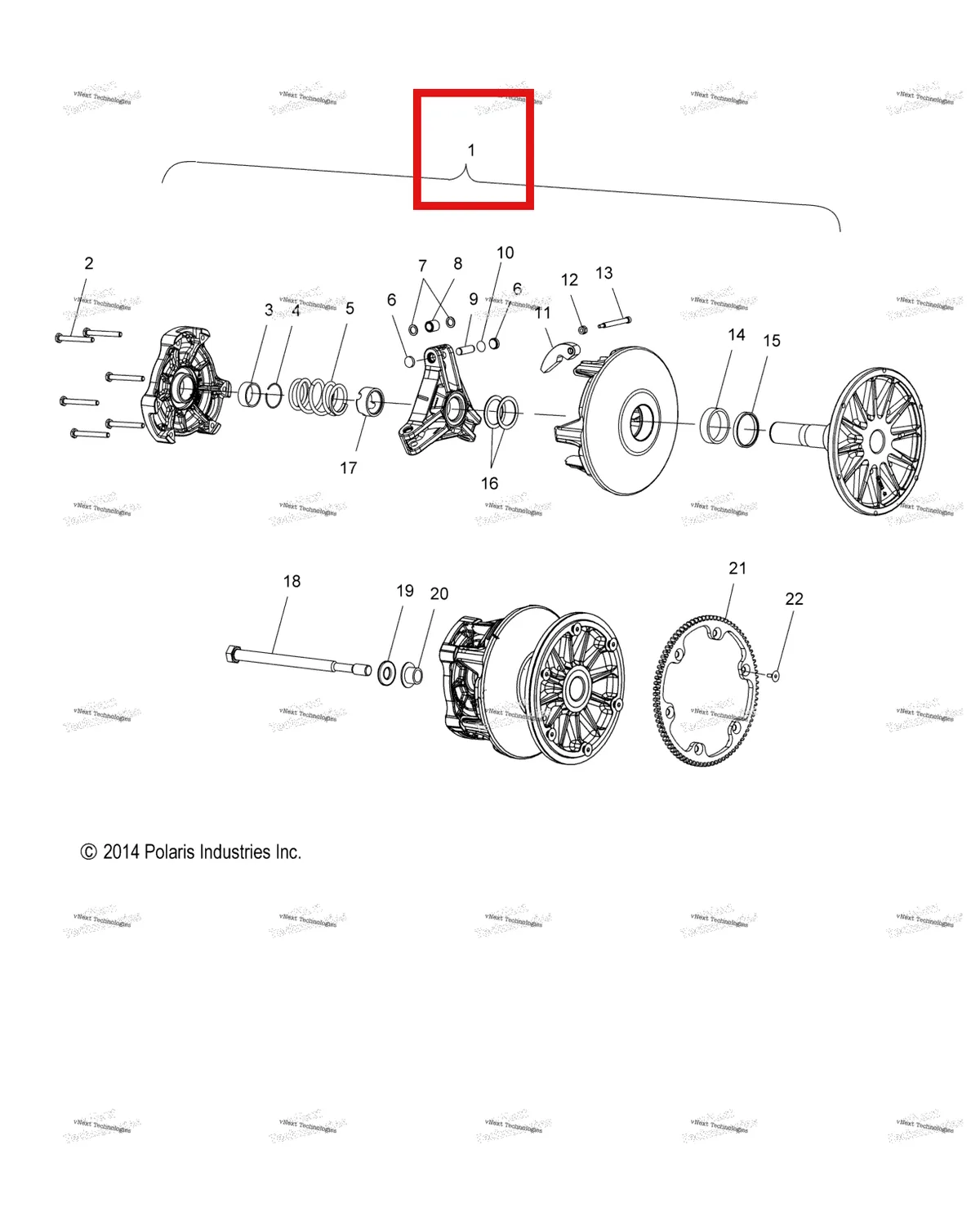 Деталь 1323209 на схеме узла Drive Train, Clutch, Primary All Options