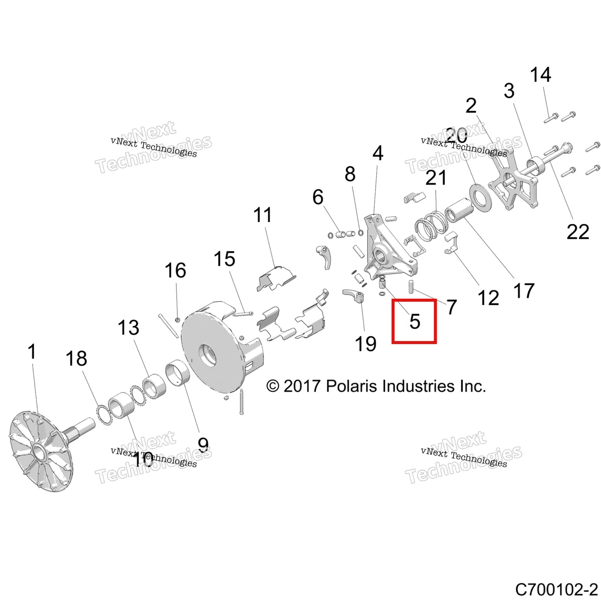 Деталь 1323229 на схеме узла Drive Train, Primary Clutch