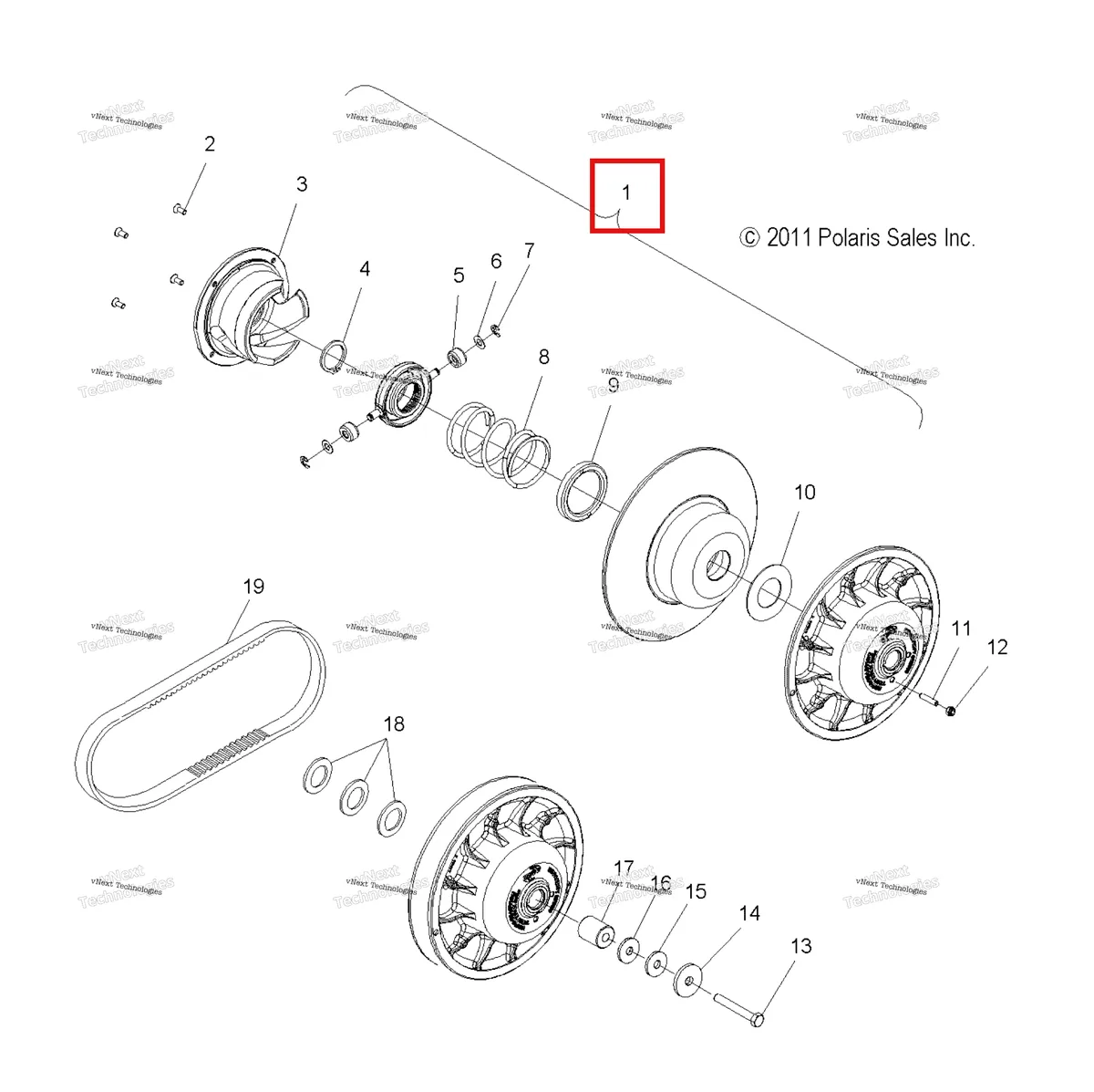 Деталь 1323856 на схеме узла Drive Train, Clutch, Secondary
