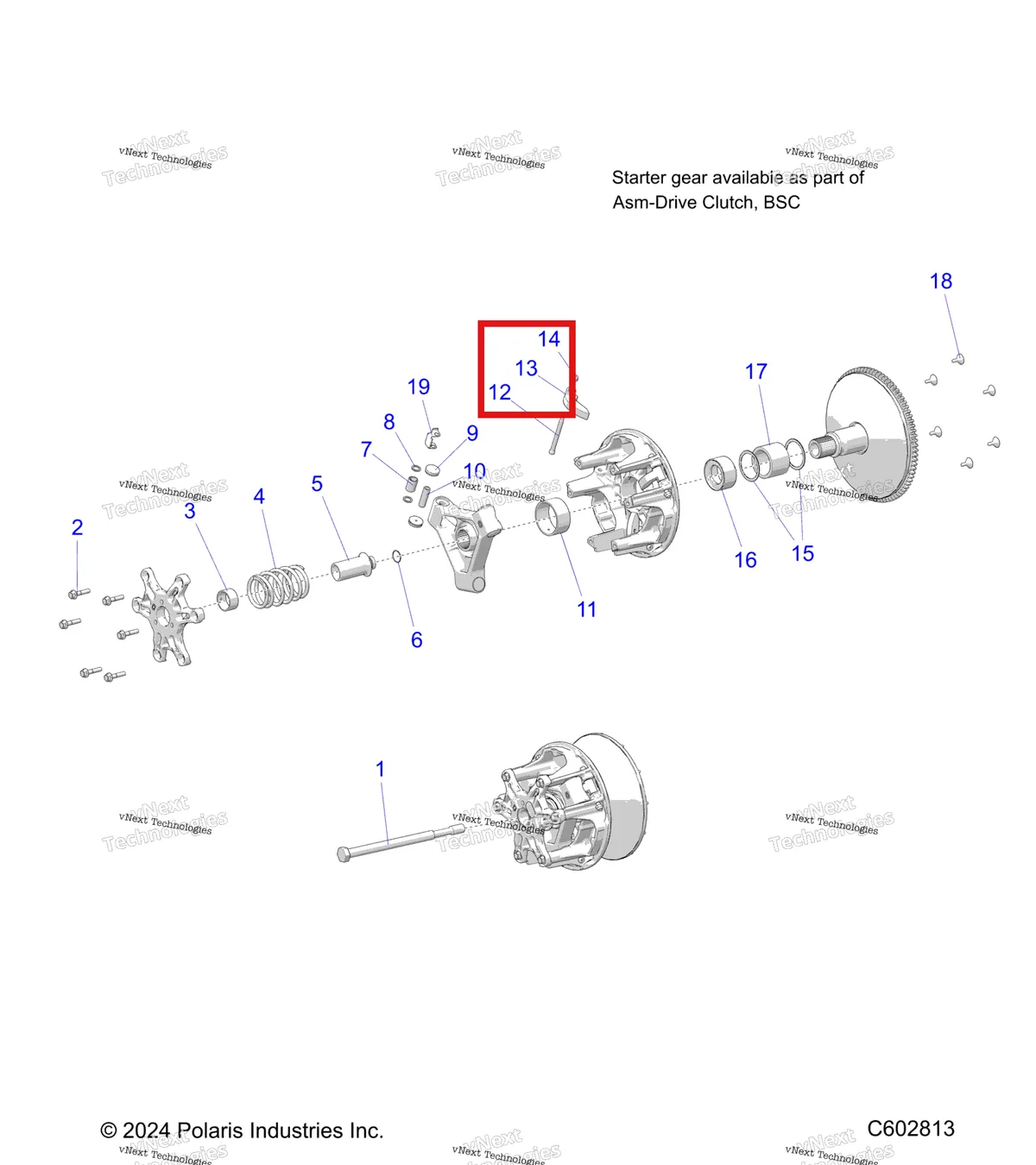 Деталь 1327227 на схеме узла Drive Train, Clutch, Primary