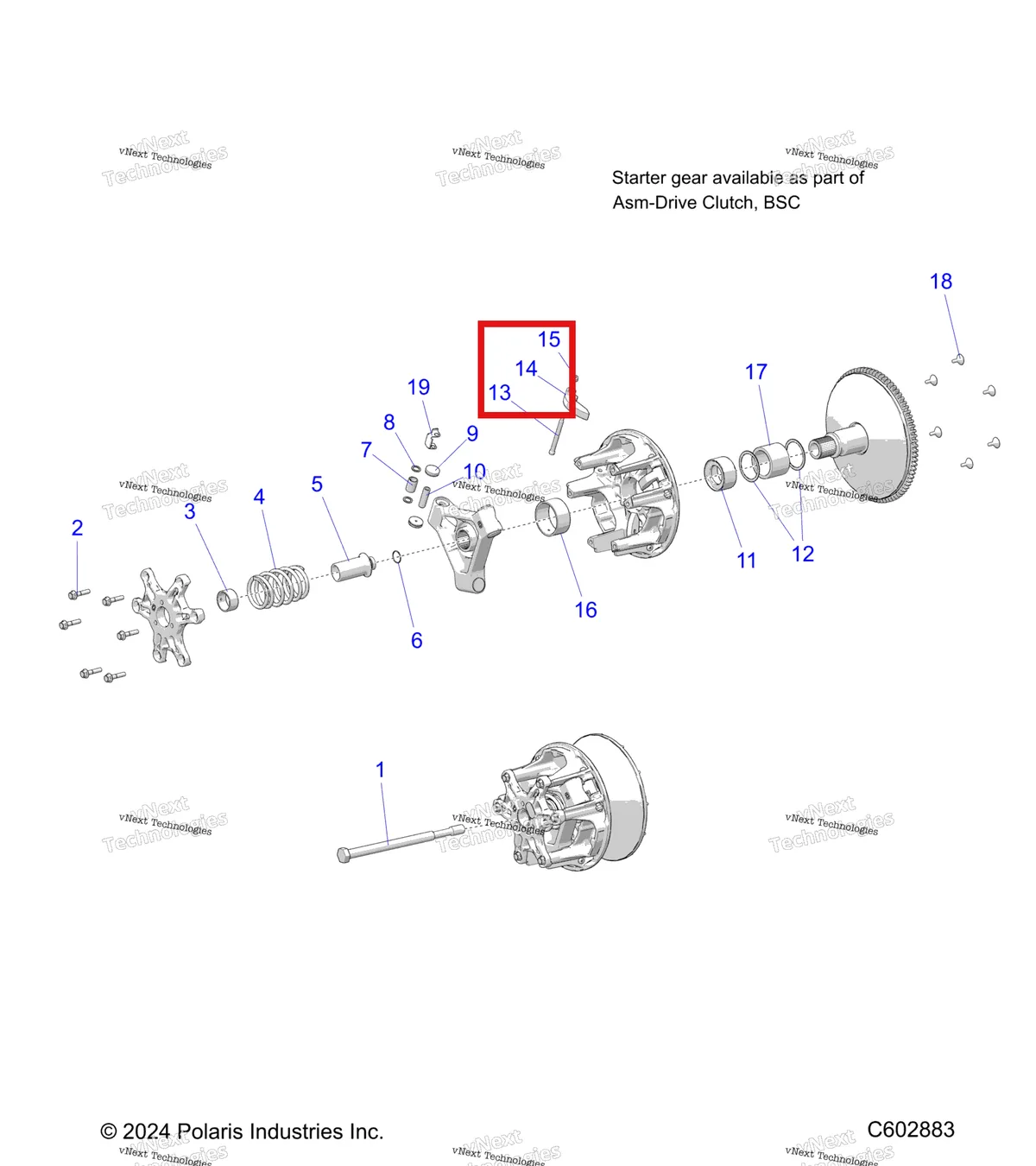Деталь 1327228 на схеме узла Drive Train, Clutch, Primary