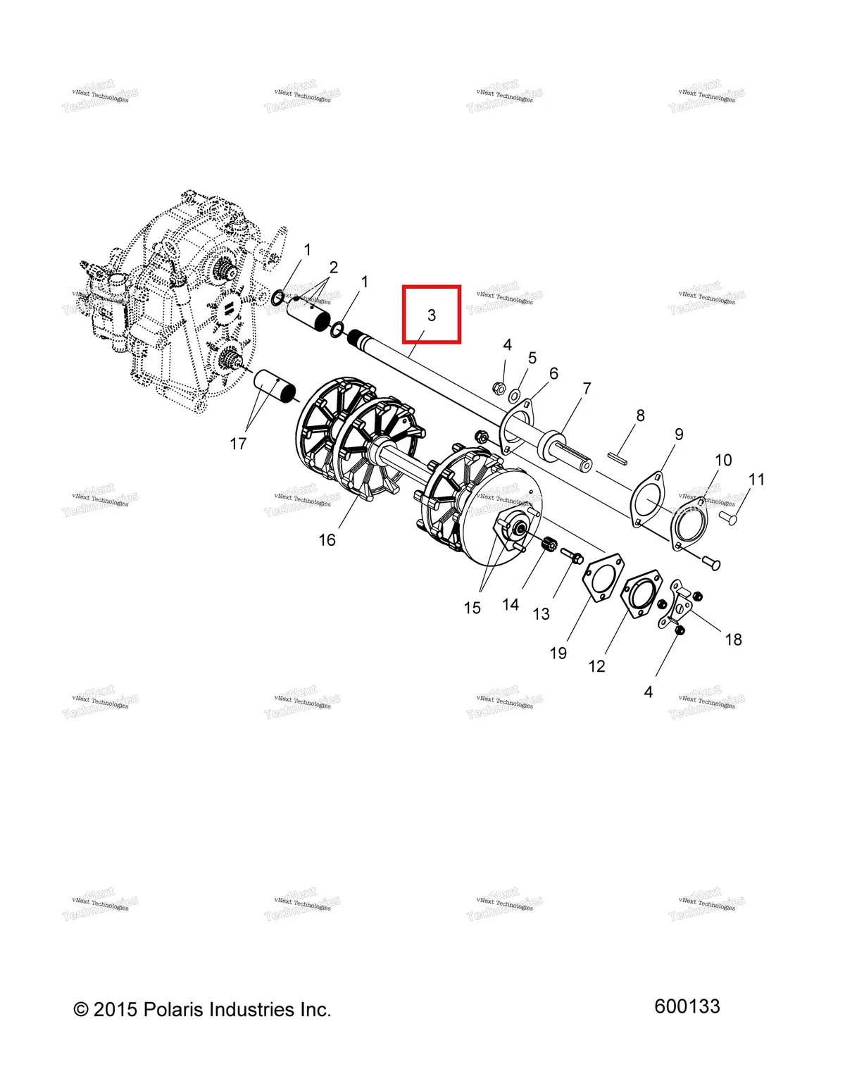 Деталь 1332256 на схеме узла Drive Train, Drive Shaft & Jack Shaft