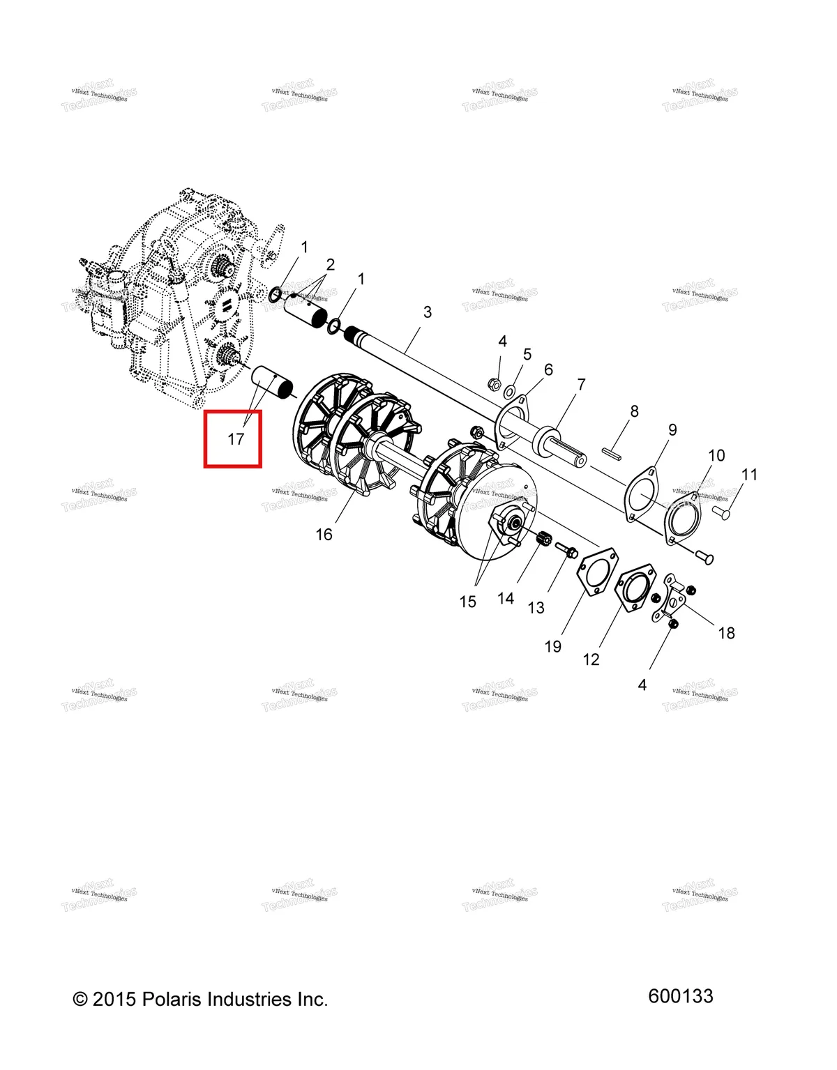 Деталь 1332260 на схеме узла Drive Train, Drive Shaft & Jack Shaft