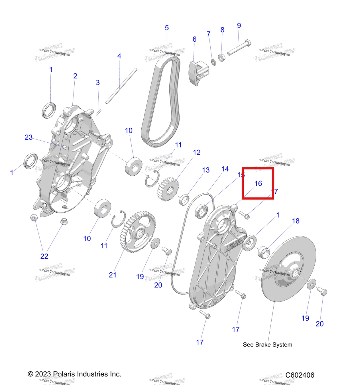 Деталь 1332659 на схеме узла Drive Train, Chaincase