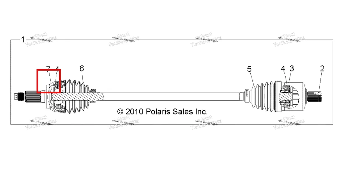 Деталь 1332825 на схеме узла Drive Train, Front Half Shaft
