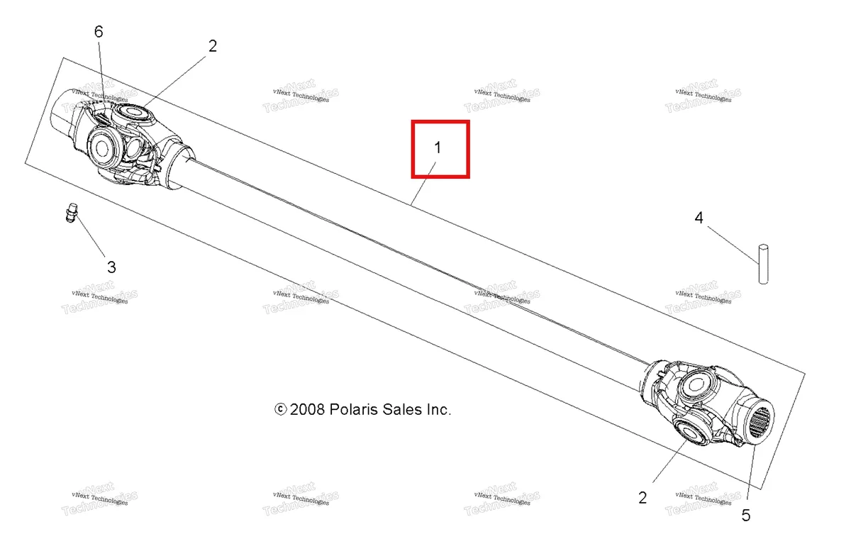 Деталь 1332925 на схеме узла Drive Train, Prop Shaft, Front