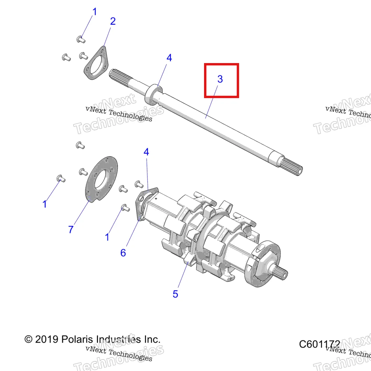 Деталь 1333019 на схеме узла 2021 Polaris 850 AXYS PRO-RMK 155/155 3