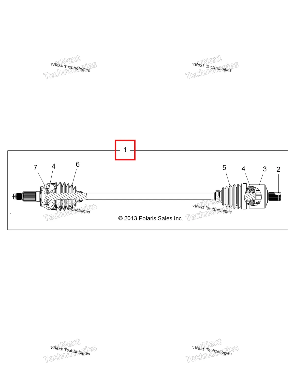 Деталь 1333123 на схеме узла Drive Train, Front Half Shaft