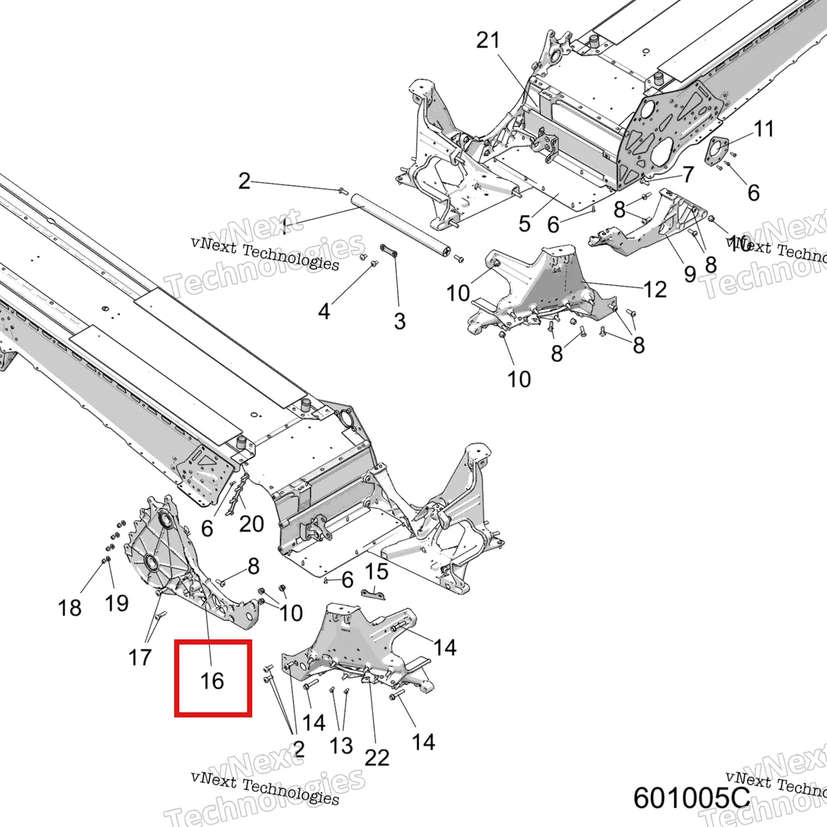 Деталь 1333255 на схеме узла 2022 Polaris 850 RMK PRO 155 2.75