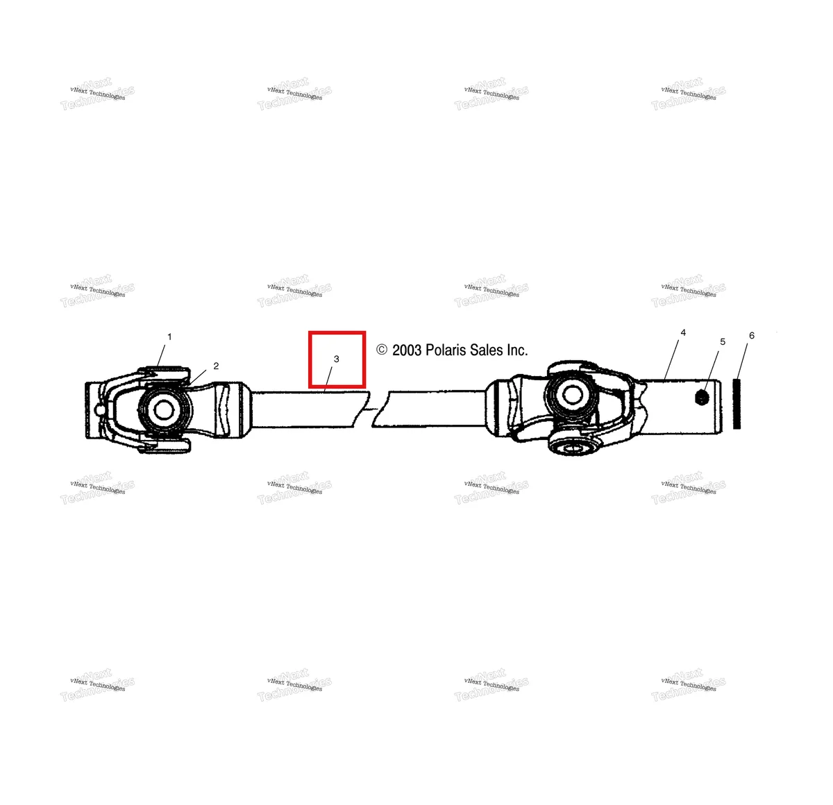 Деталь 1380233 на схеме узла Prop Shaft