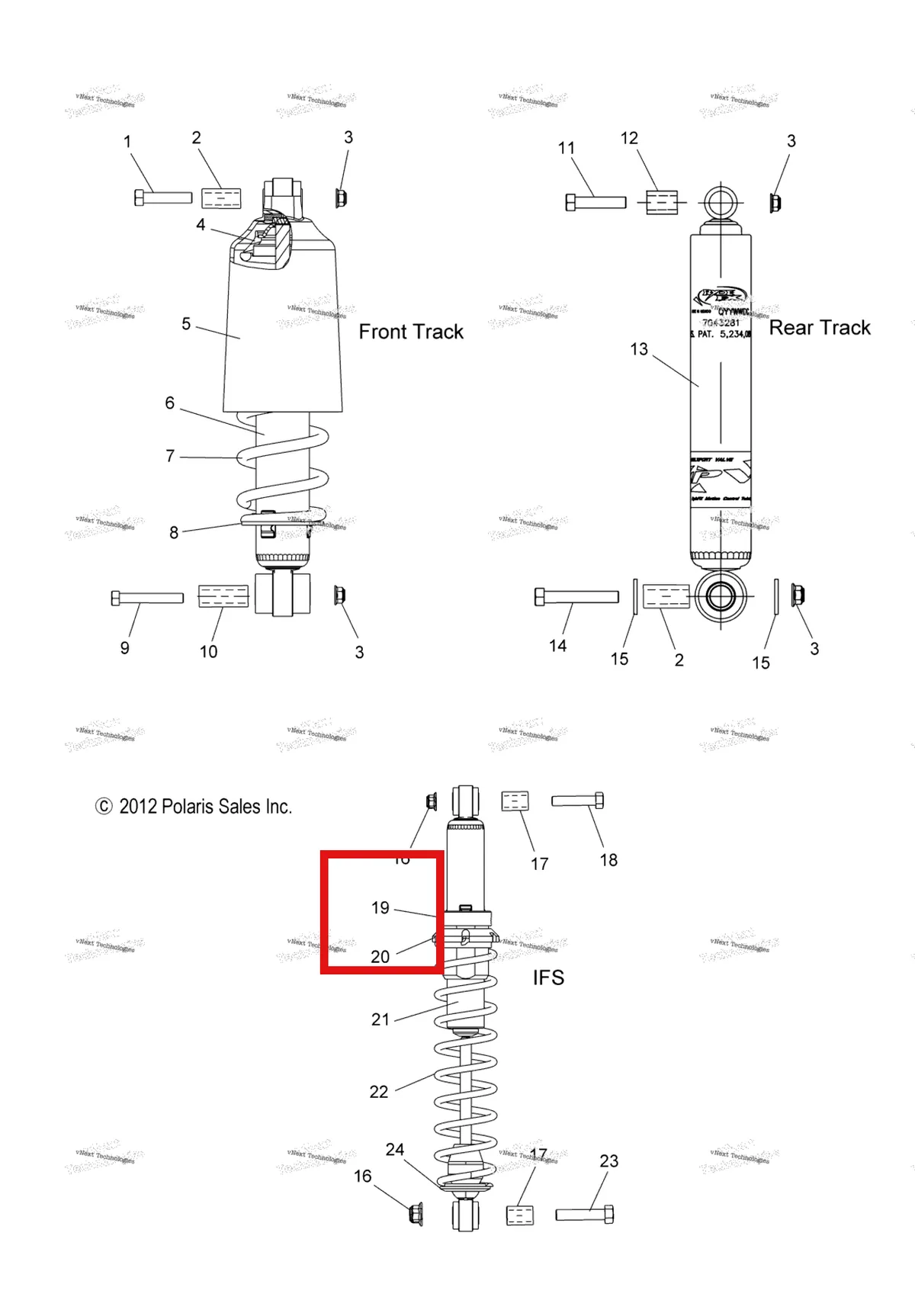 Деталь 1500063 на схеме узла Suspension, Shocks