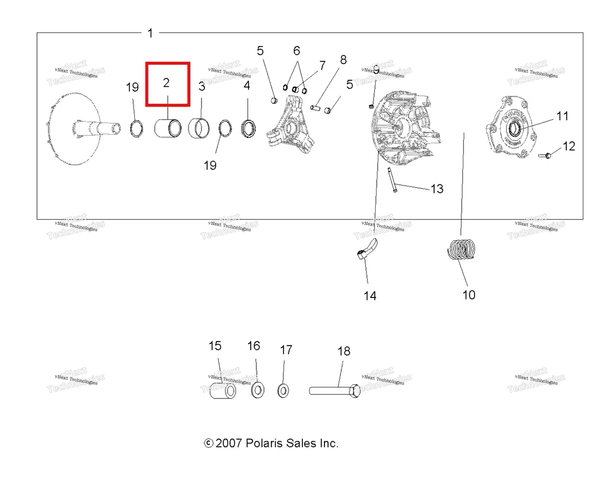 Деталь 1520836 на схеме узла Drive Train, Primary Clutch