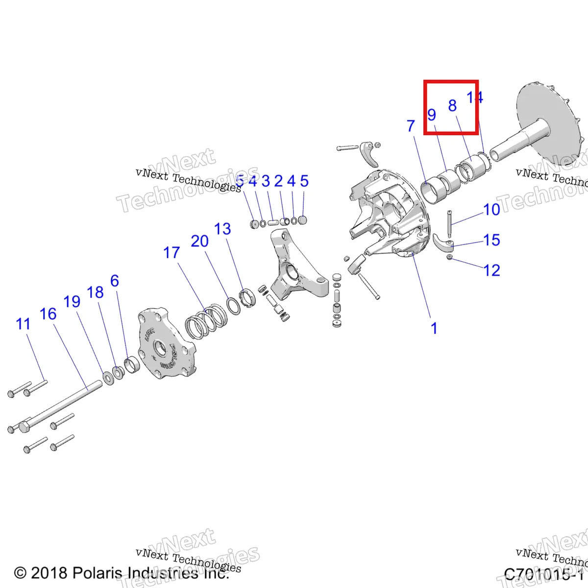 Деталь 1521172 на схеме узла Drive Train, Primary Clutch