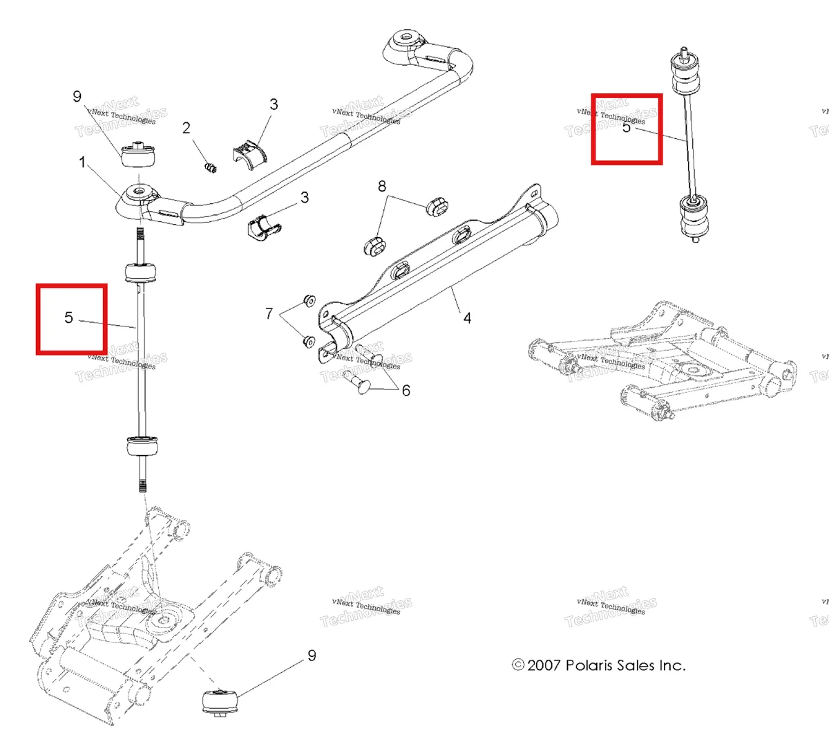 Деталь 1542304 на схеме узла Suspension, Stabilizer Bar, Rear