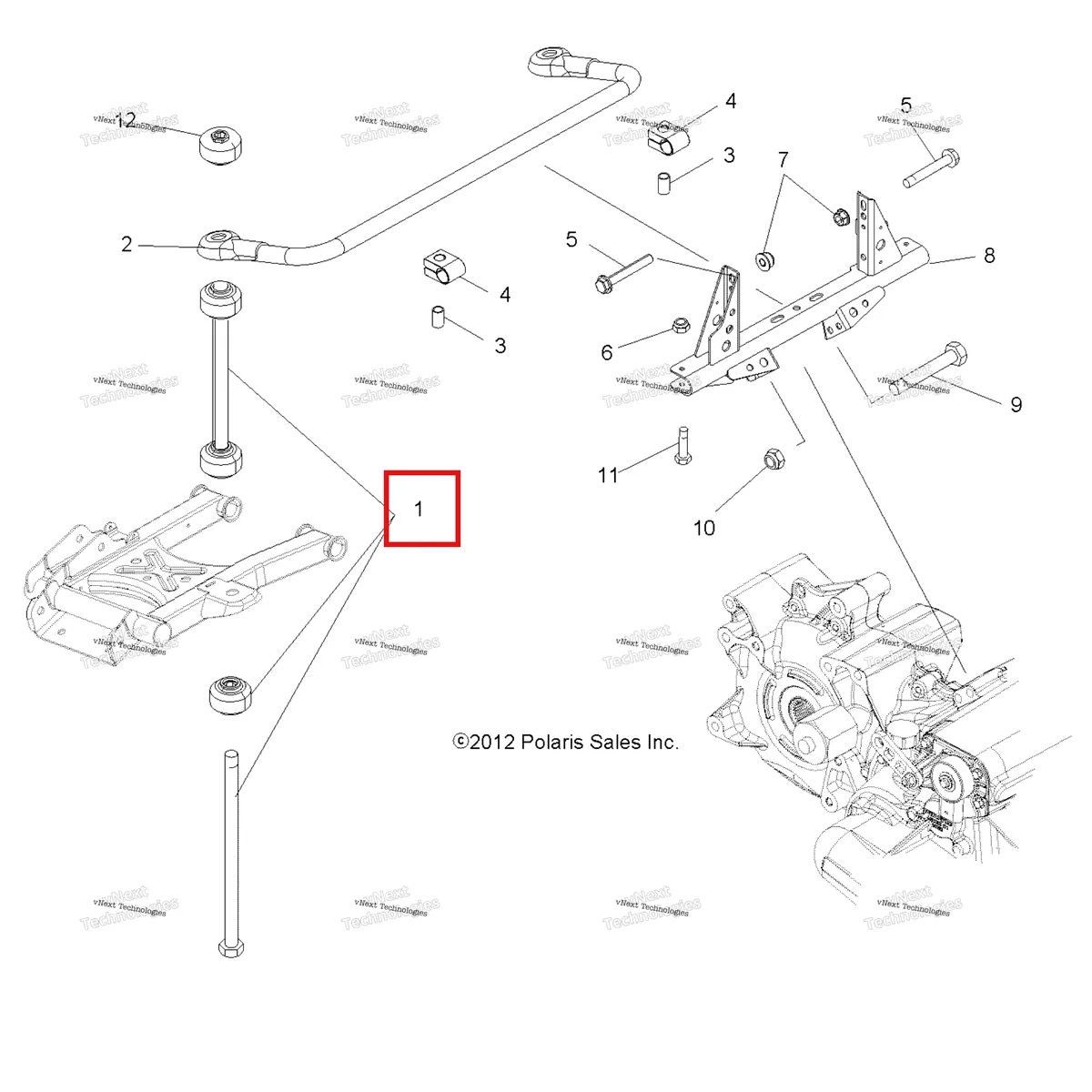 Деталь 1542315 на схеме узла Suspension, Torsion Bar