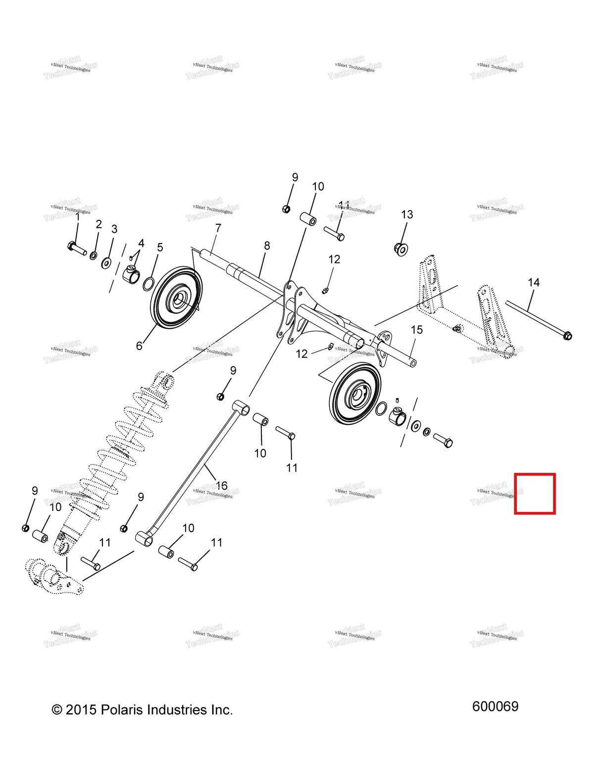 Деталь 1543396-329 на схеме узла 2022 Polaris 850 RMK PRO 155 2.75