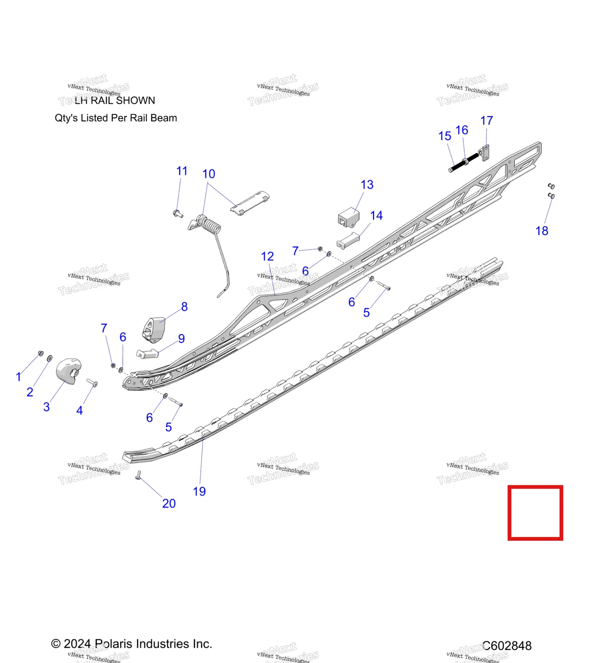 Деталь 1545337-599 на схеме узла Suspension, Rail Beam Asm, Lh/Rh