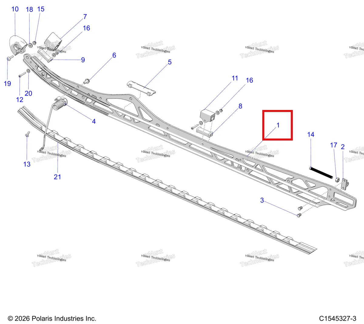 Деталь 1545338-067 на схеме узла Suspension, Rail Beams, Lh/Rh S27tfa9b