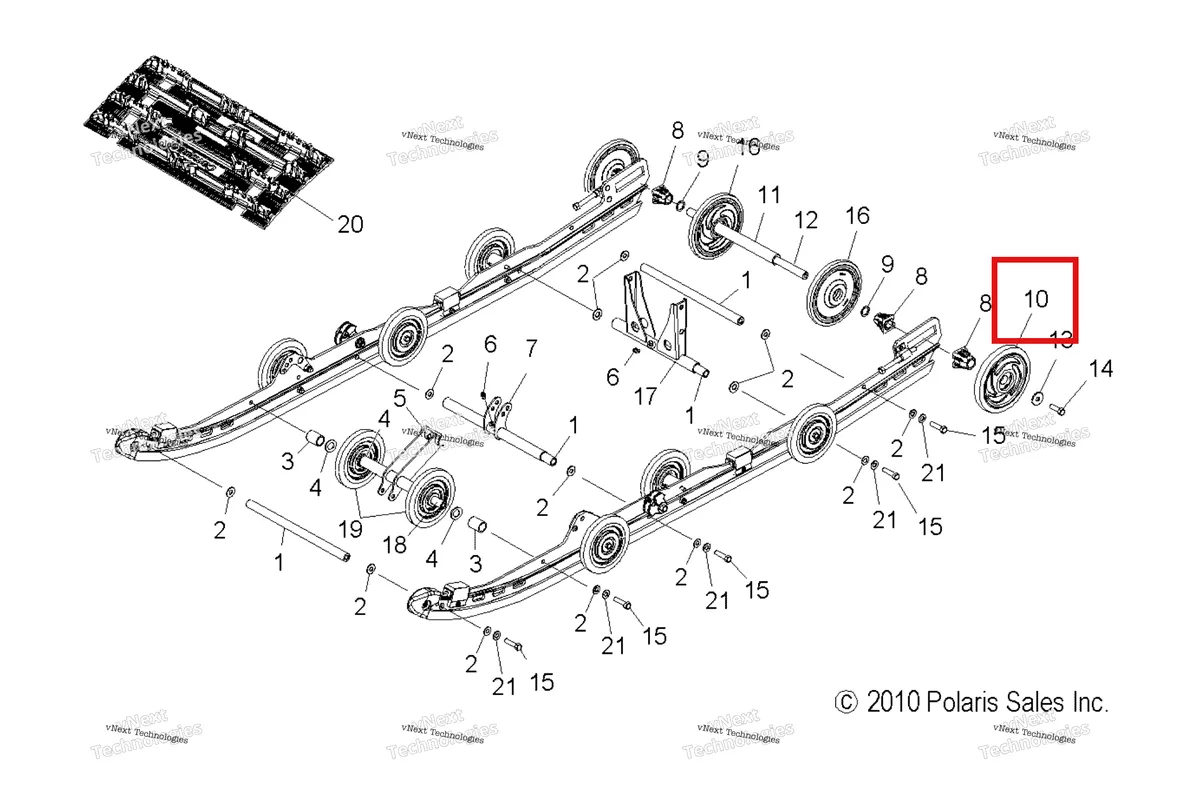 Деталь 1590388-244 на схеме узла Suspension, Rear & Track